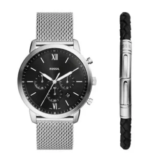 Set Neutra Chronograph con orologio e bracciale in acciaio inossidabile