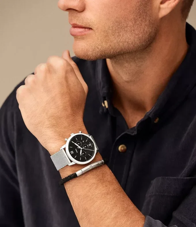 Set Neutra Chronograph con orologio e bracciale in acciaio inossidabile