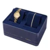 Set orologio e bracciale Carlie a tre lancette in acciaio inossidabile color oro
