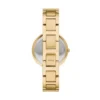 Set orologio e bracciale Karli a tre lancette color oro