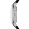 Set orologio e bracciale Machine a tre lancette con data in pelle marrone
