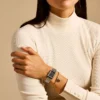 Set orologio e bracciale Raquel a tre lancette con datario in acciaio inossidabile bicolore