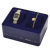 Set orologio e bracciale Raquel a tre lancette con datario in acciaio inossidabile bicolore