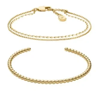 Set regalo bracciale Ellis in ottone dorato