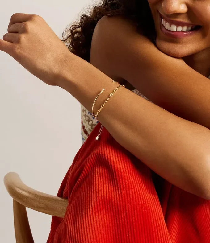 Set regalo bracciale Heritage in ottone dorato