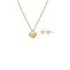 Set regalo collana e orecchini a cuore in acciaio inossidabile dorato Sadie