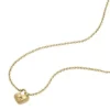 Set regalo collana e orecchini a cuore in acciaio inossidabile dorato Sadie