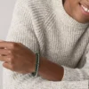 Set regalo con bracciale in acciaio inossidabile e agata verde