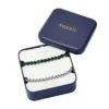Set regalo con bracciale in acciaio inossidabile e agata verde