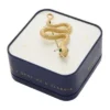 Spilla a forma di serpente in acciaio inossidabile color oro