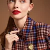 Spilla orologio Scarlette a tre lancette in acciaio inossidabile dorato
