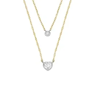 Sutton Tokens Of Affection Collana con catena in acciaio inossidabile bicolore