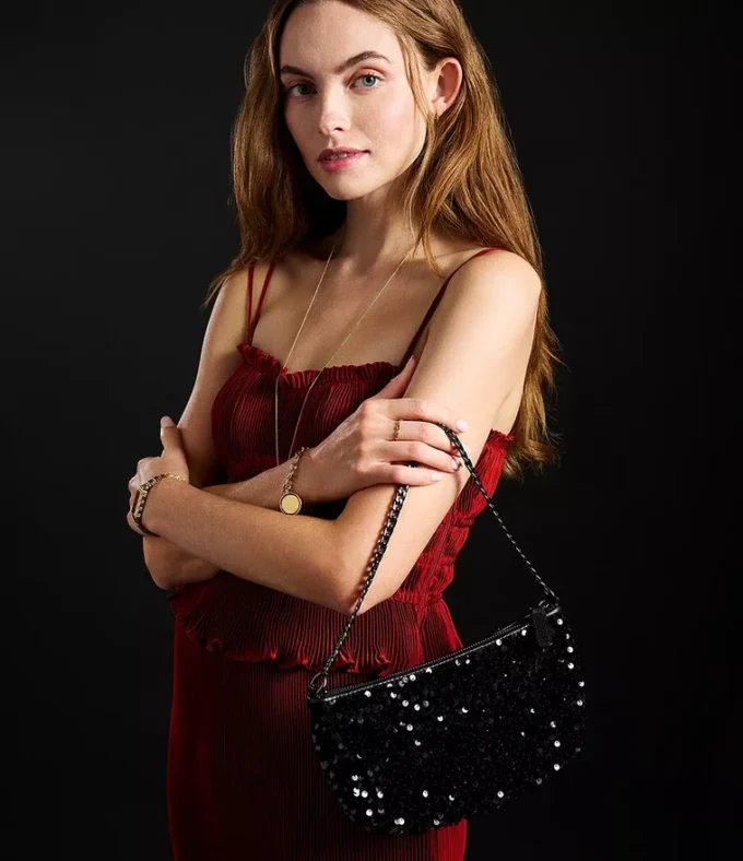 The Wizard of Oz x Fossil Edizione speciale Borsa Jolie con paillettes nere