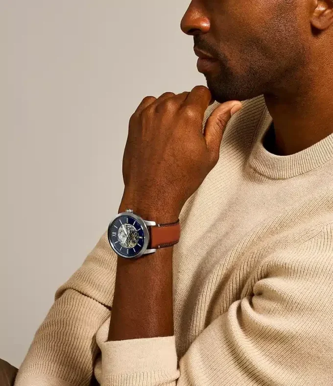 Townsman 48 mm Automatico Orologio in pelle marrone chiaro