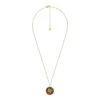 Virgo Sutton Zodiac Collana con pendente in acciaio inossidabile color oro e occhio di tigre